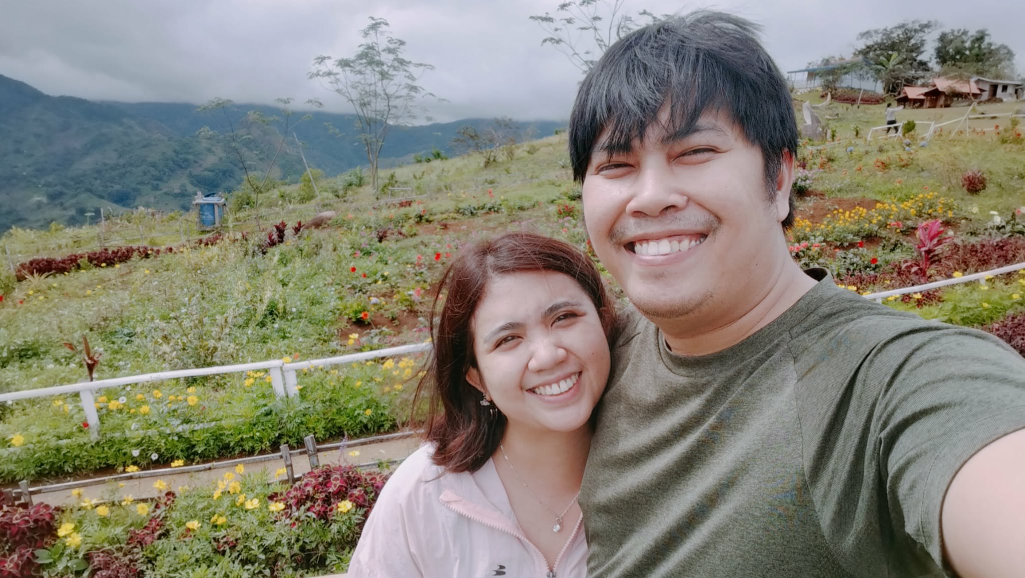 Gerald and Edin at a mountain flower garden